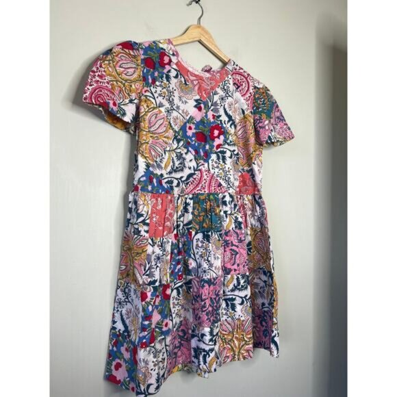 NEW Alix of Bohemia Mila Patchwork Quilted Mini Dress Multi Color Size: Medium - Picture 3 of 8